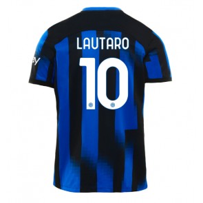 Inter Milan Lautaro Martinez #10 Koszulka Podstawowych 2023-24 Krótki Rękaw